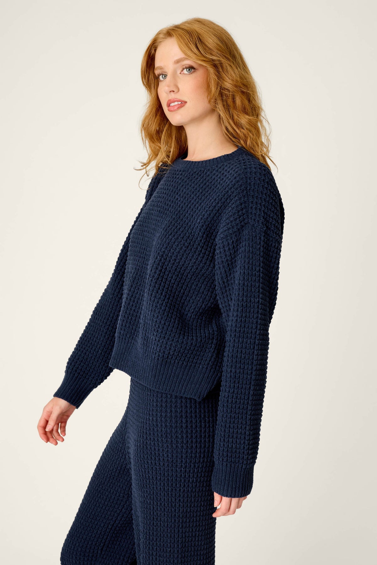 The "Cozy Chenille Waffle Sweater" by PJ Salvage