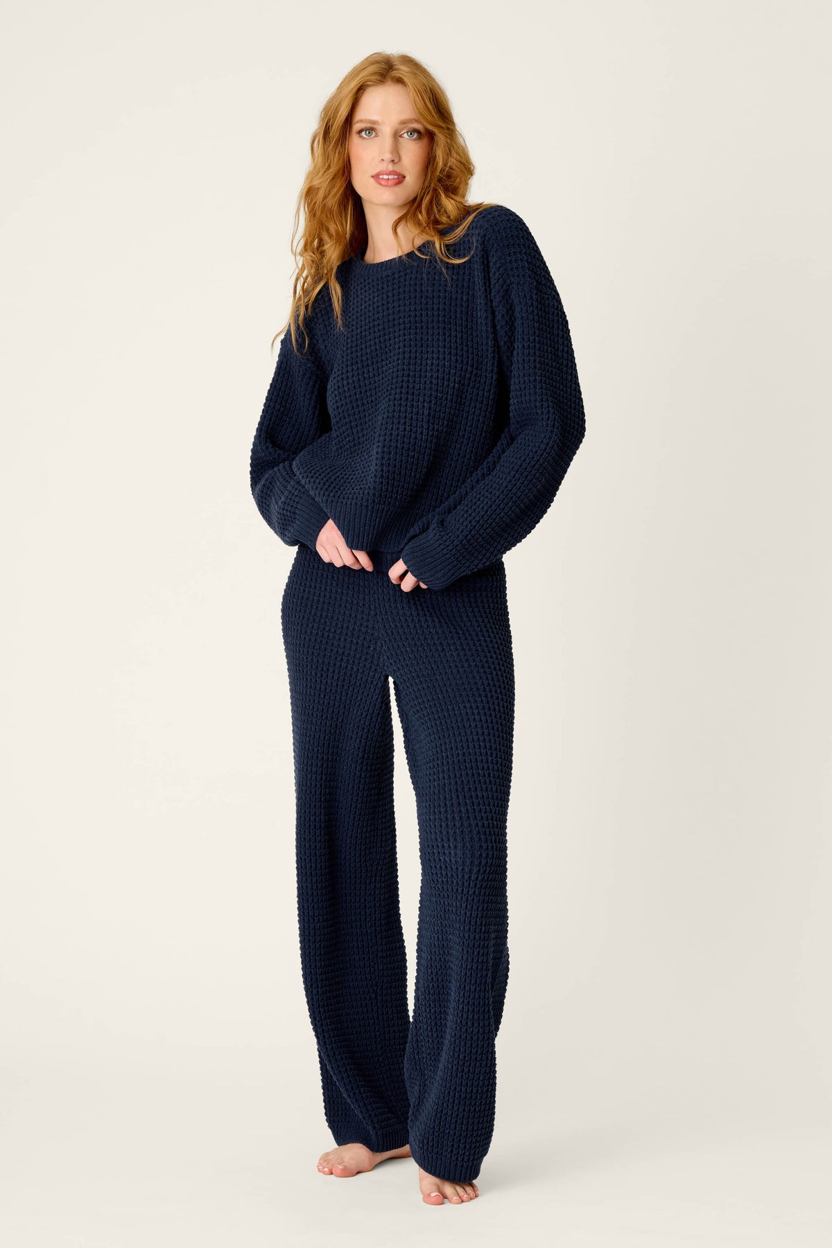 The "Cozy Chenille Waffle Sweater" by PJ Salvage