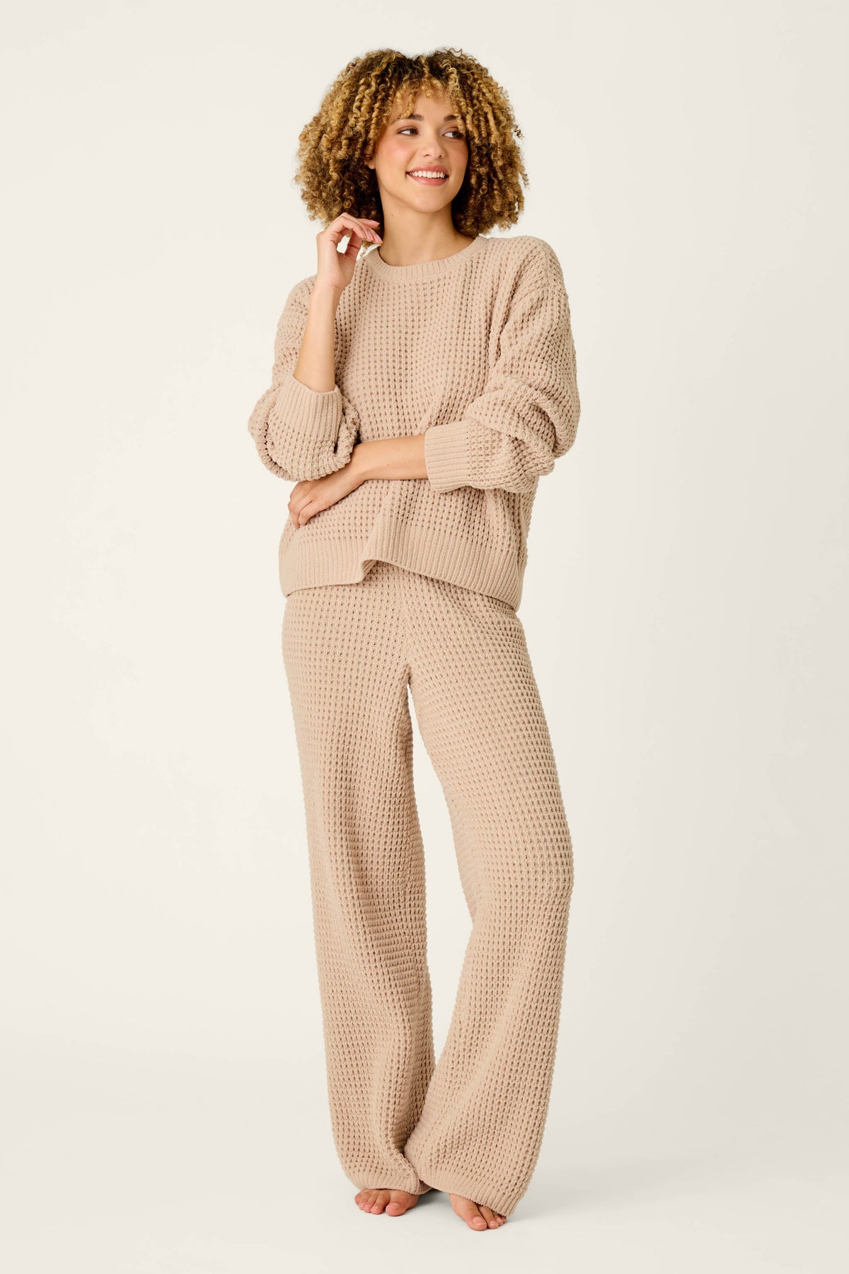 The "Cozy Chenille Waffle Sweater" by PJ Salvage