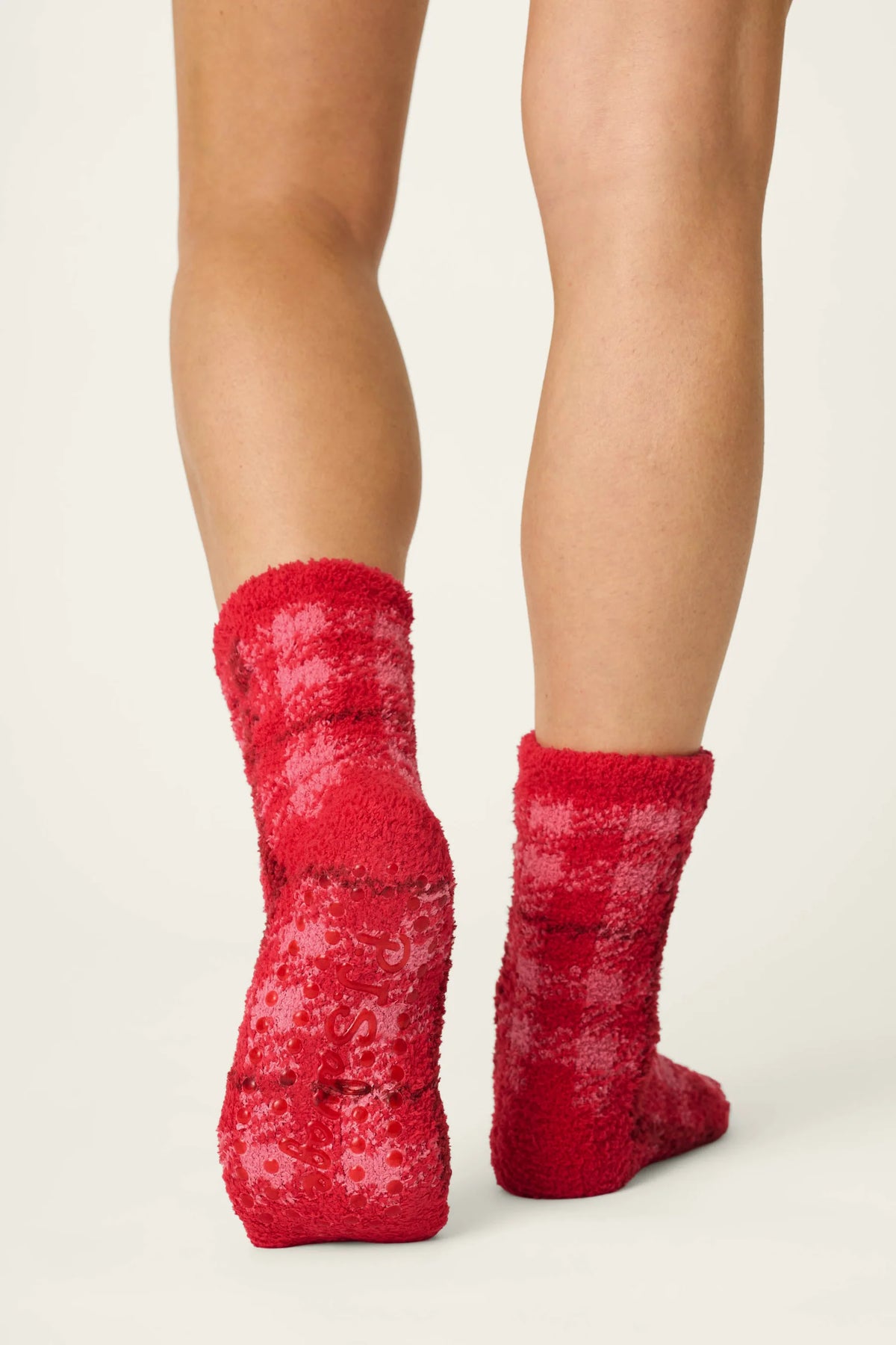 The "Red Plaid" Cozy Socks