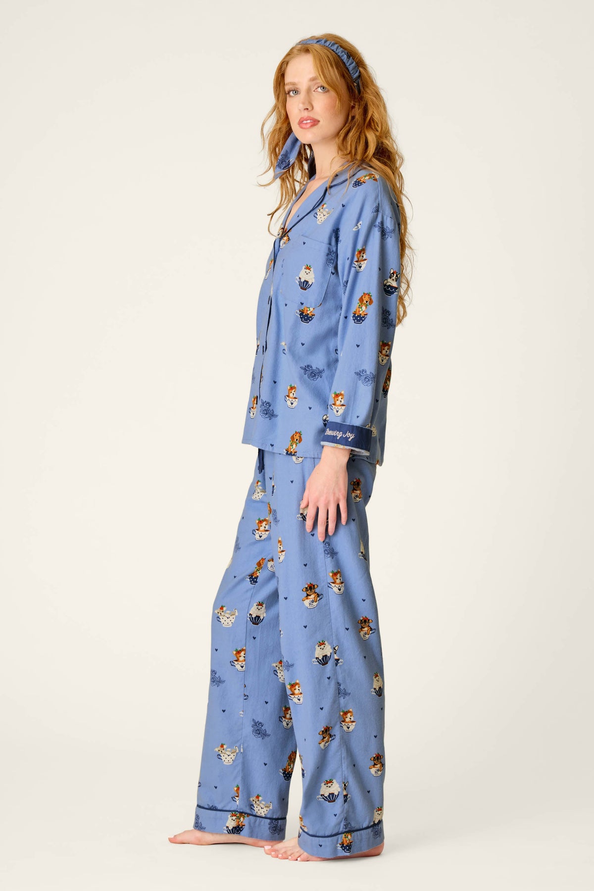 The "Teacup Pups" Flannels by PJ Salvage