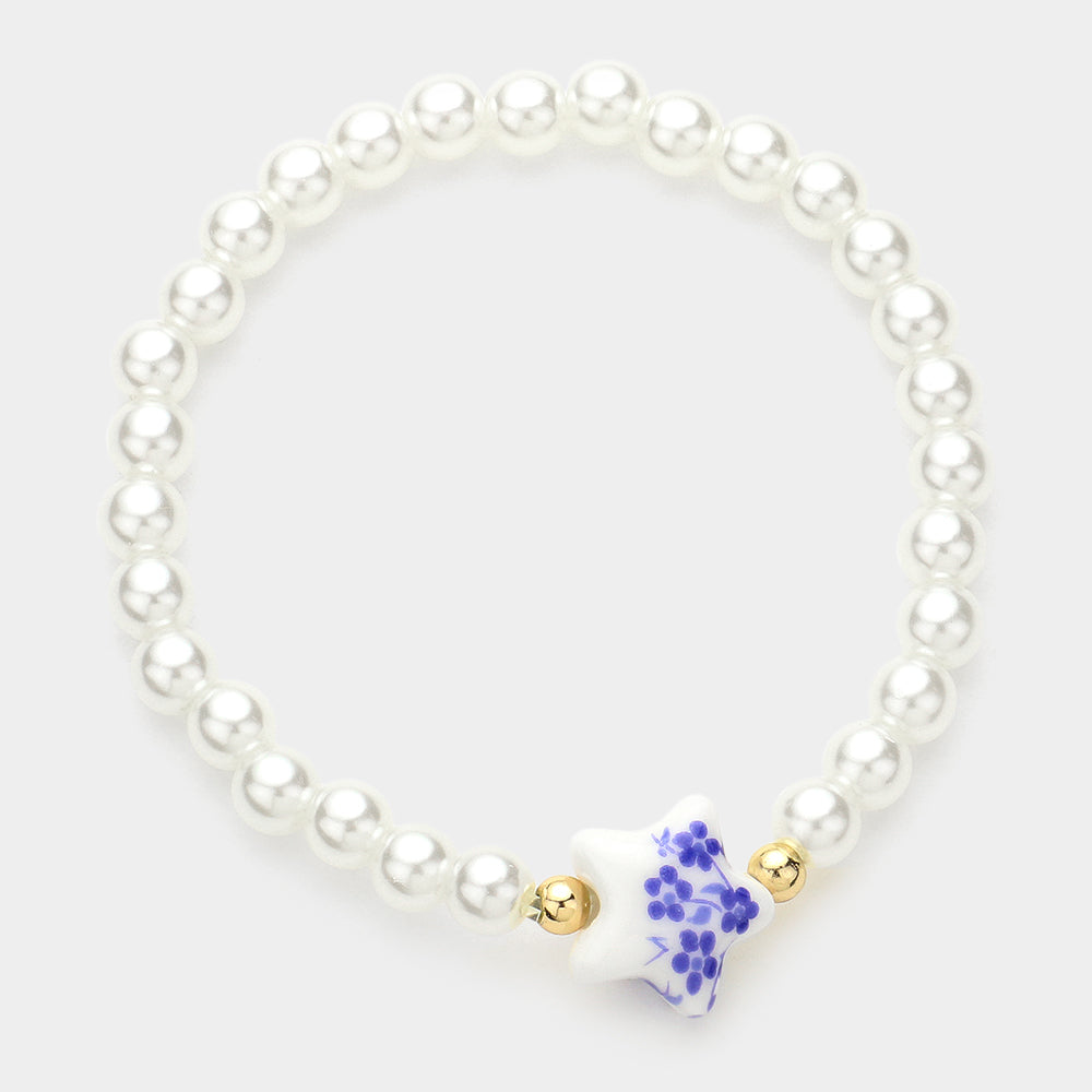 The "Blue Floral Star" Bracelet