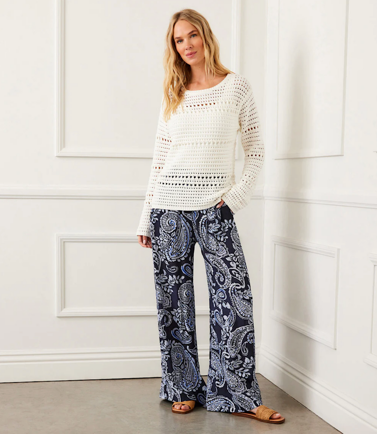 The "Imogen" Boatneck Crochet Sweater