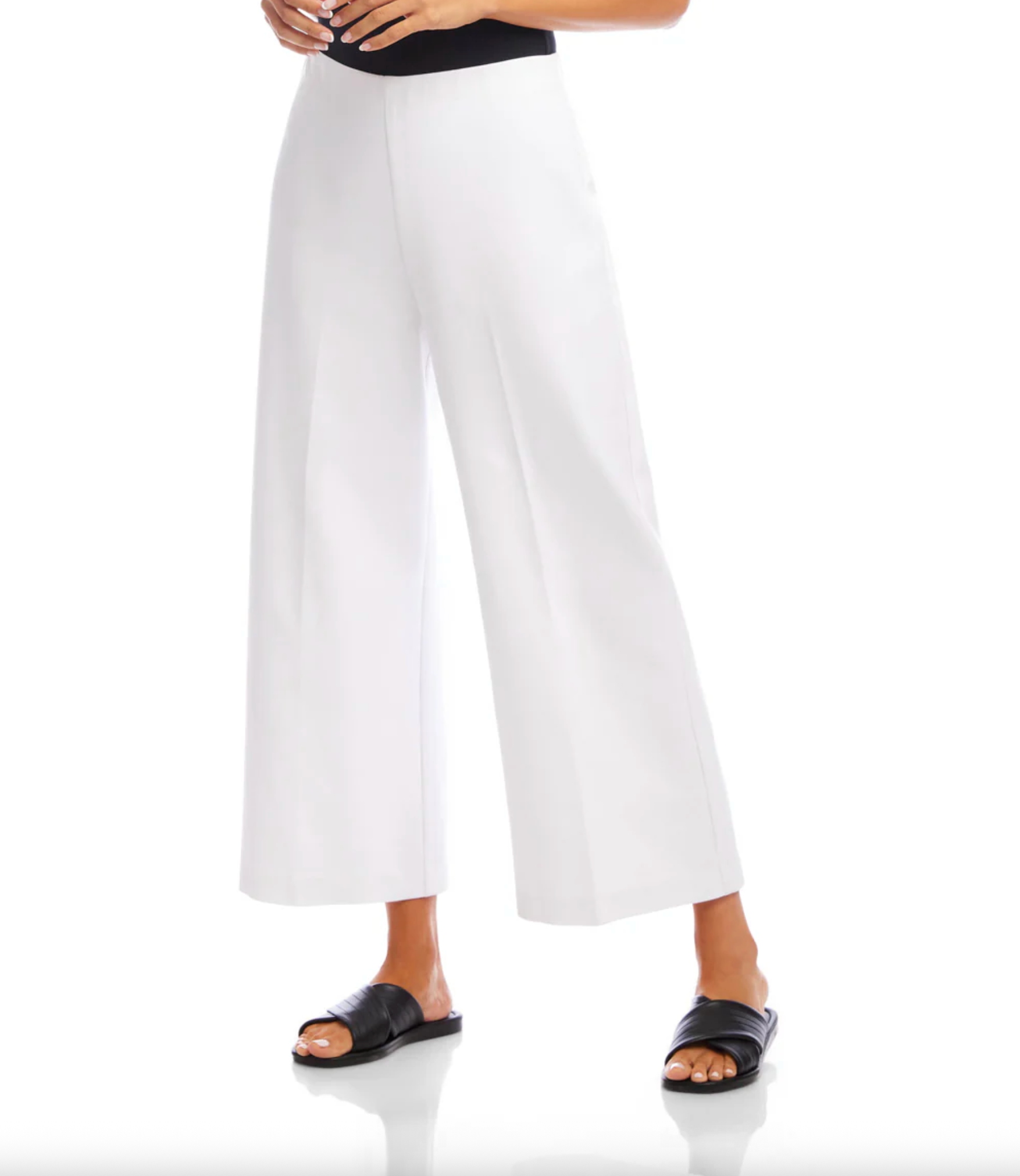 The "White Wide Leg" Crop Pant