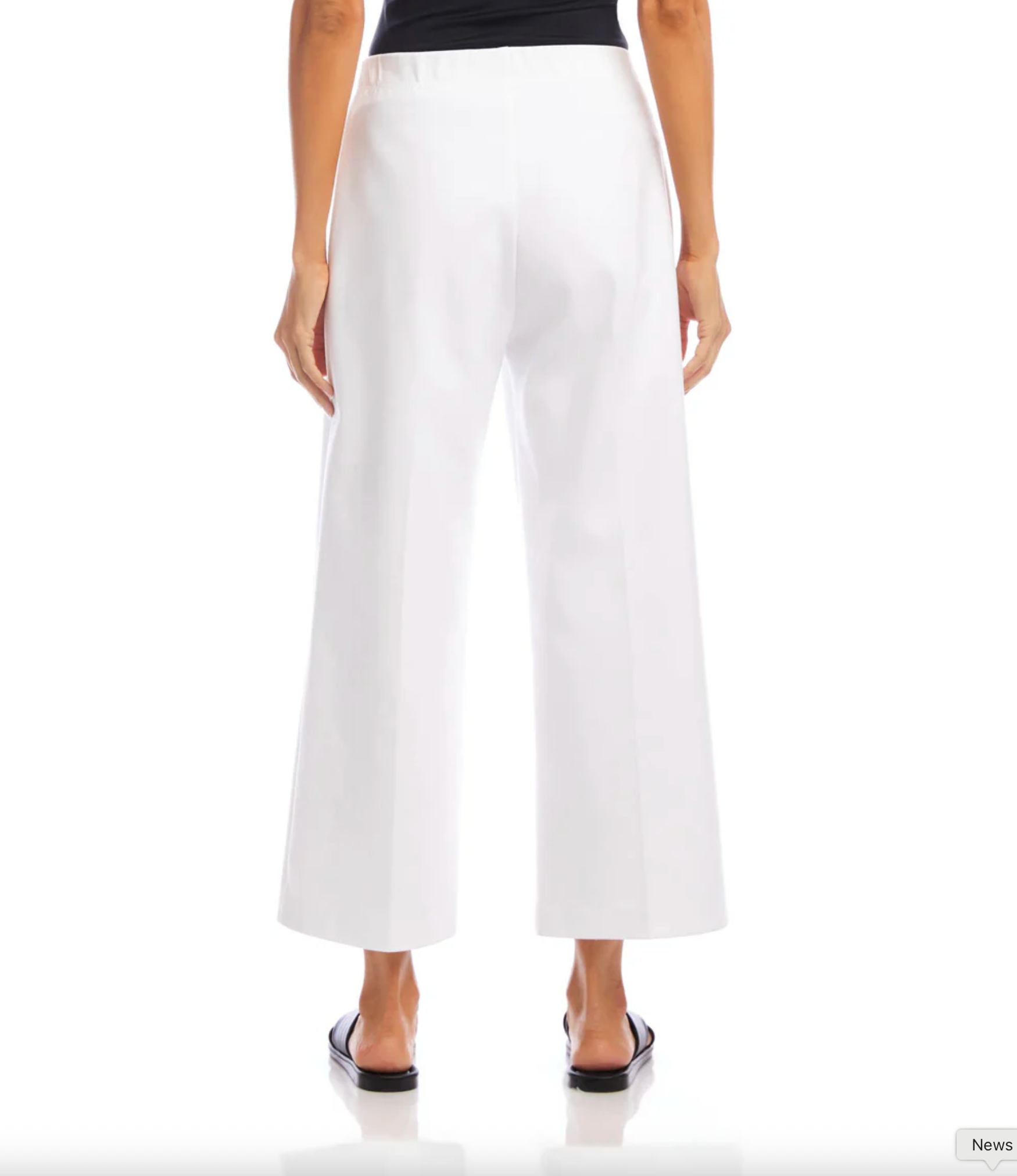 The "White Wide Leg" Crop Pant