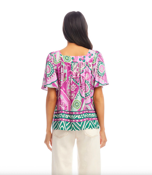 The "Flare Sleeve" Square Neck Top