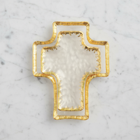 The "Gold Edge Cross" Tidbit Tray Set