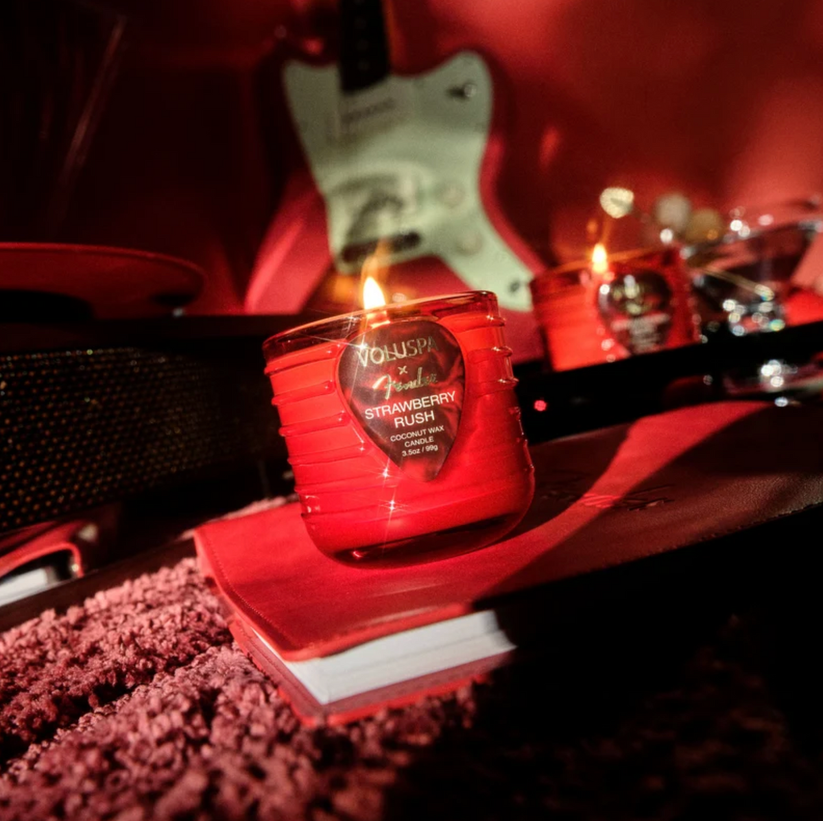 The "Strawberry Rush" Candle by Voluspa x Fender