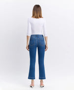 The "Bella" High Rise Seamless Hem Kick Flare Jeans by Vervet Flying Monkey