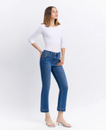 The "Bella" High Rise Seamless Hem Kick Flare Jeans by Vervet Flying Monkey