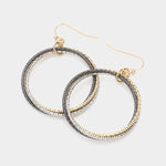 The "Textured Hoop Swag" Earrings