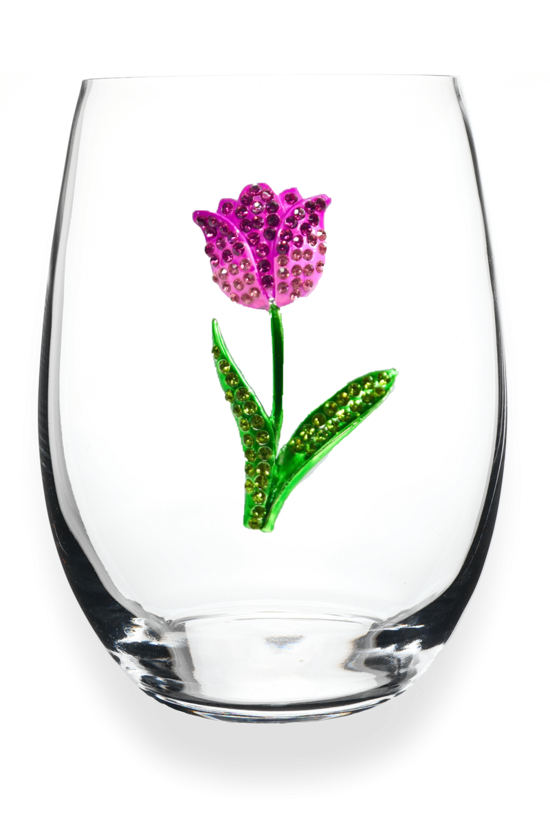 The "Tulip" Stemless Wine Glass