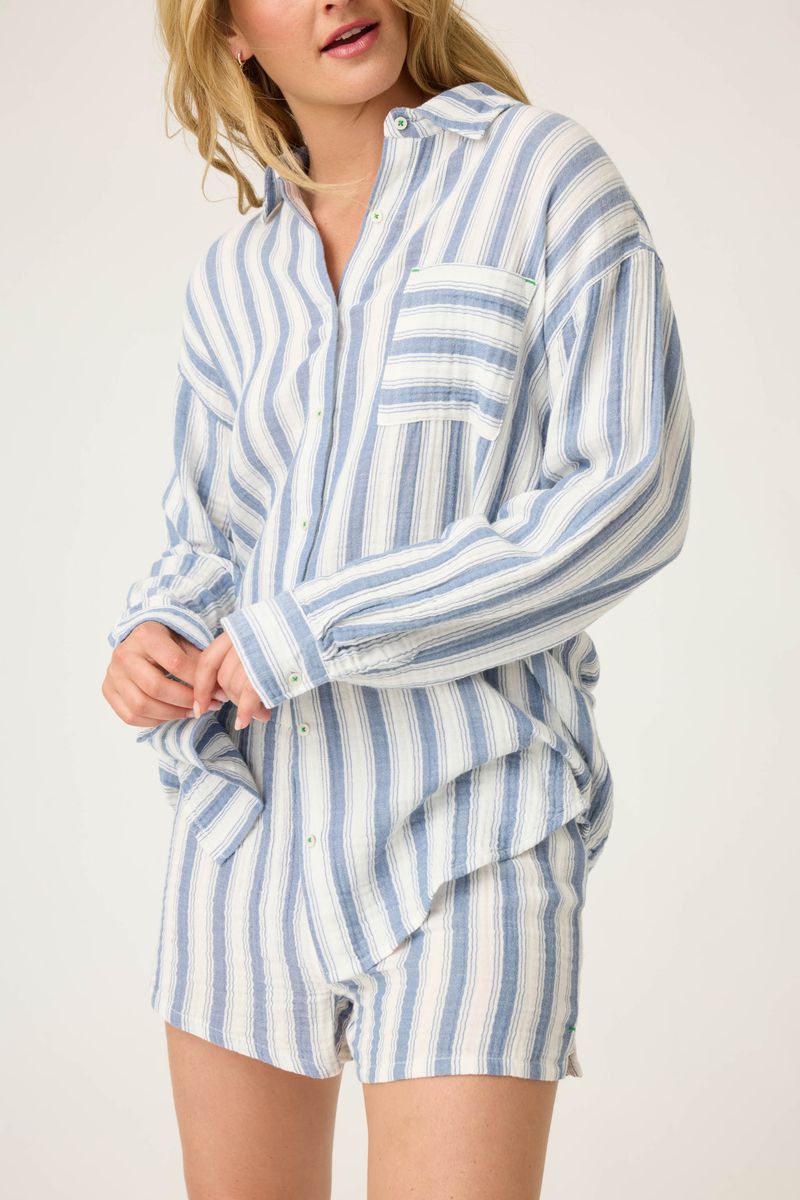 The "Back from the Beach" Button Down Top by PJ Salvage