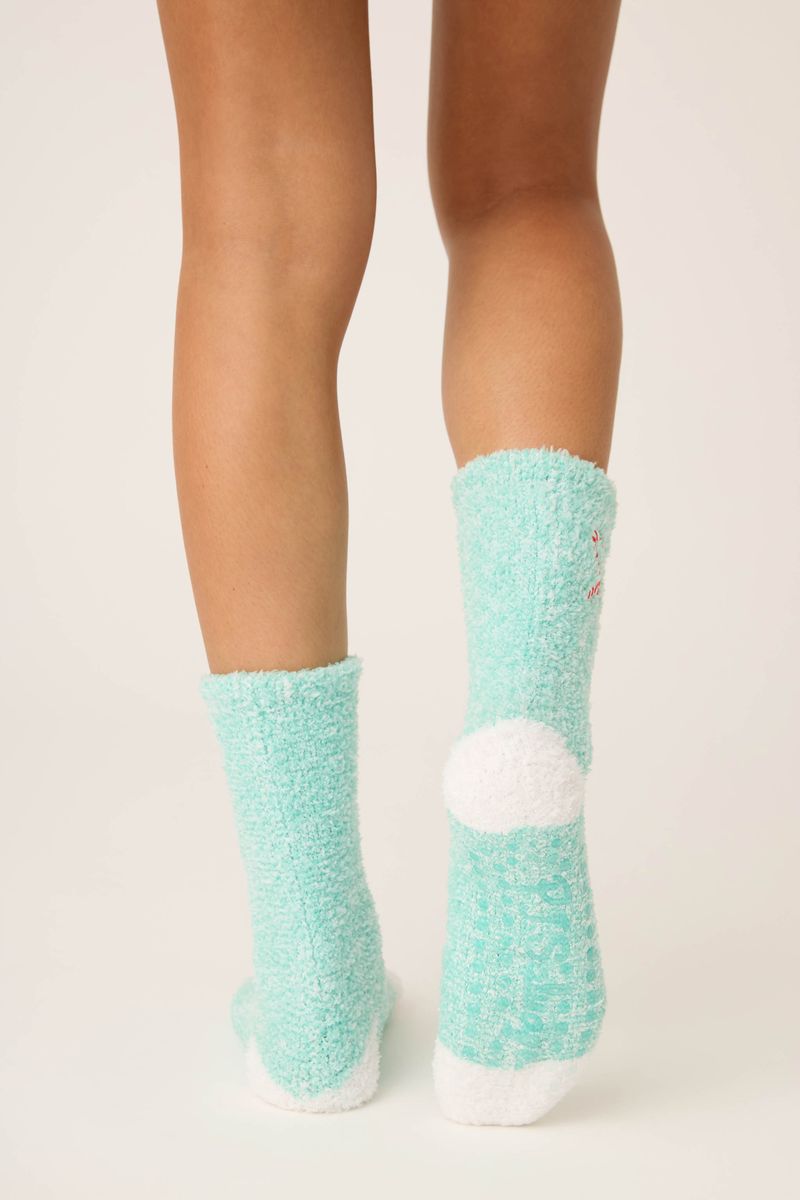The "Candy Cane Heart" Cozy Socks by PJ Salvage