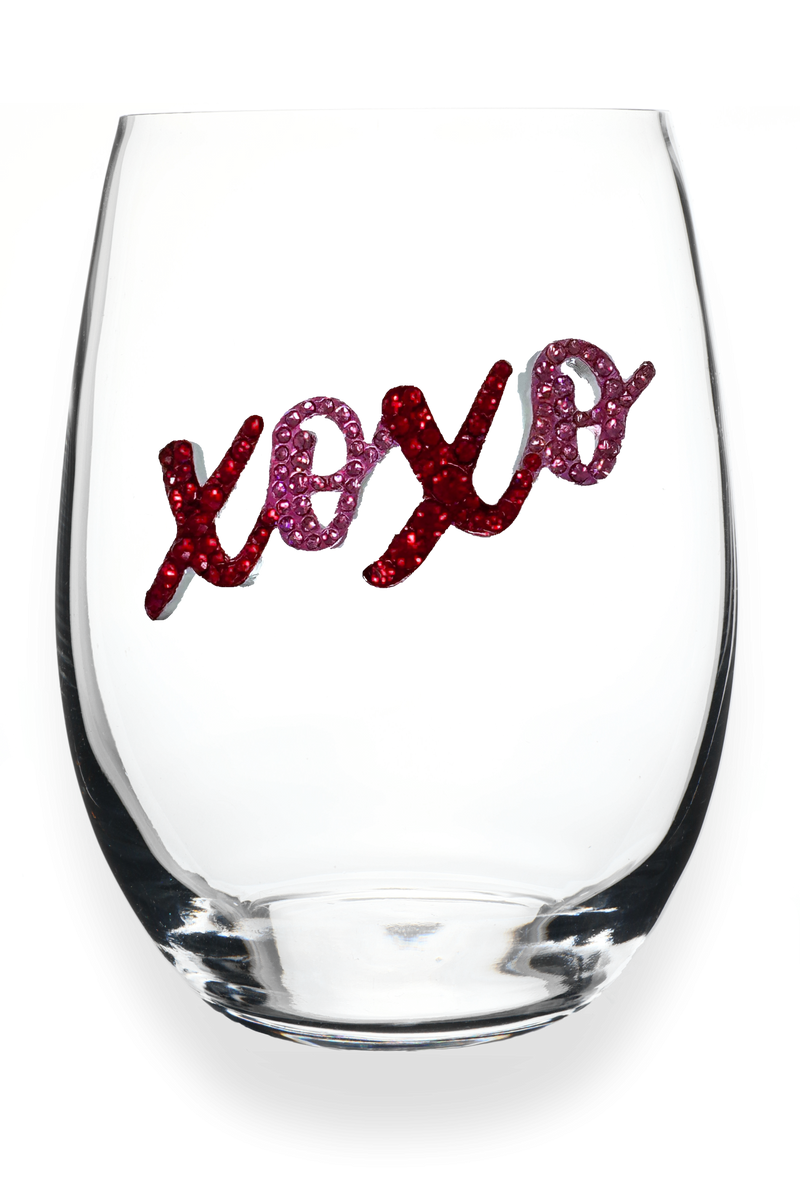 The "XOXO" Stemless Wine Glass