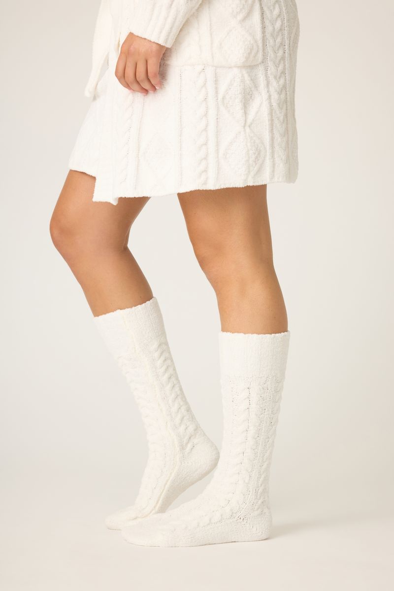 The "Ivory" Cozy Chenille Socks by PJ Salvage