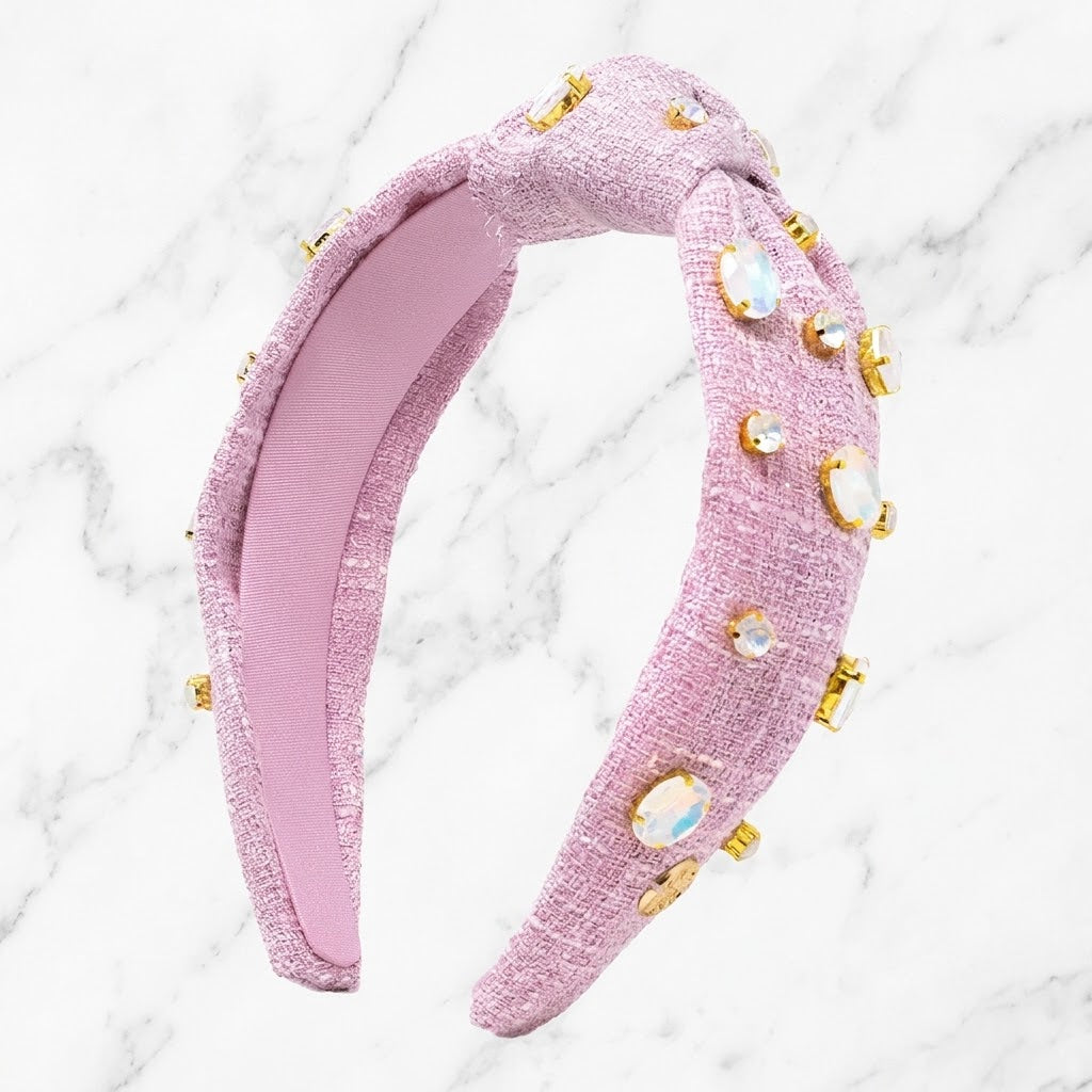 The "Oleander Pink" Slim Knot Headband by Lilly Pulitzer