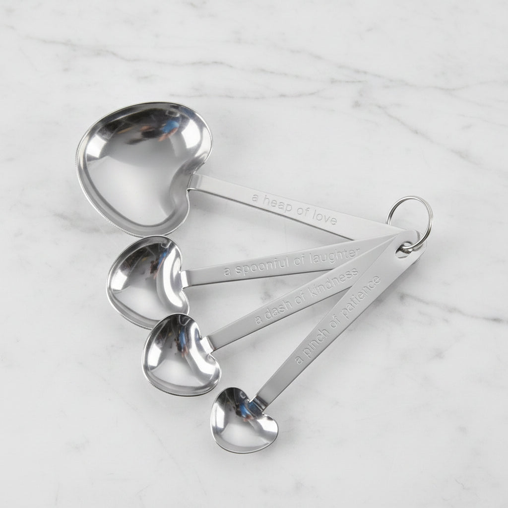 The "Love Beyond Measure" Heart Shaped Measuring Spoons