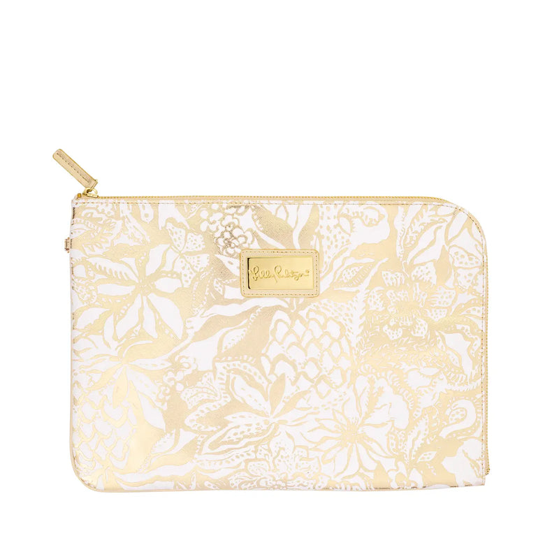 The "Safari Sangria Gold" Tech Pouch Set by Lilly Pulitzer