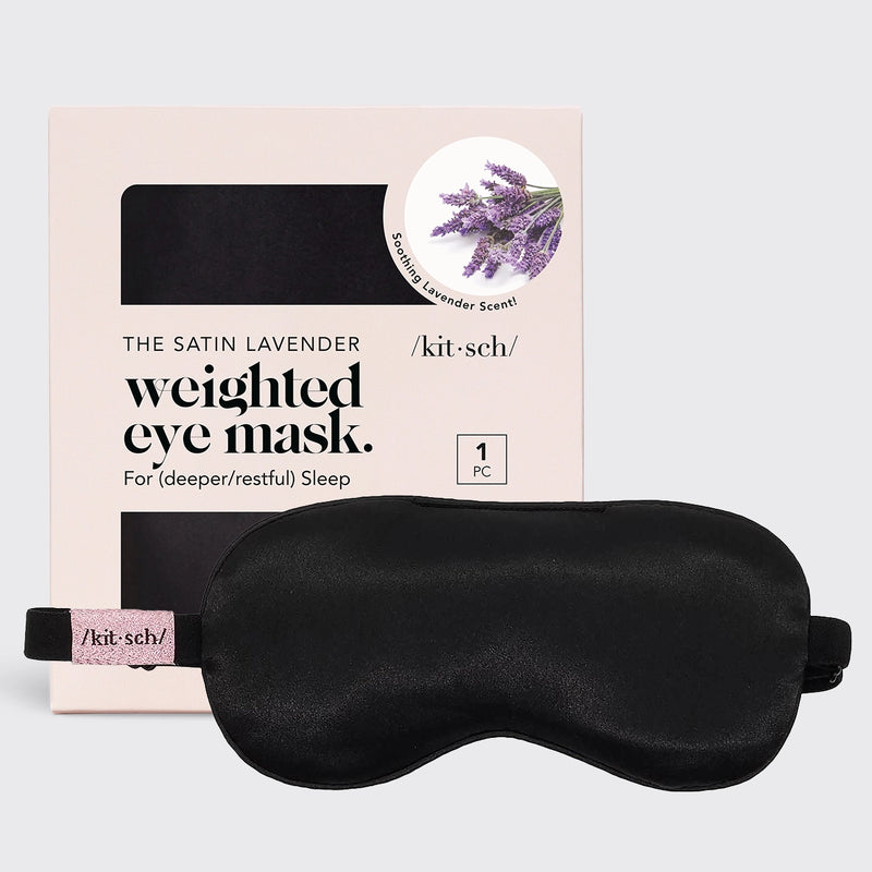 The "Lavender Weighted" Satin Eye Mask by Kitsch