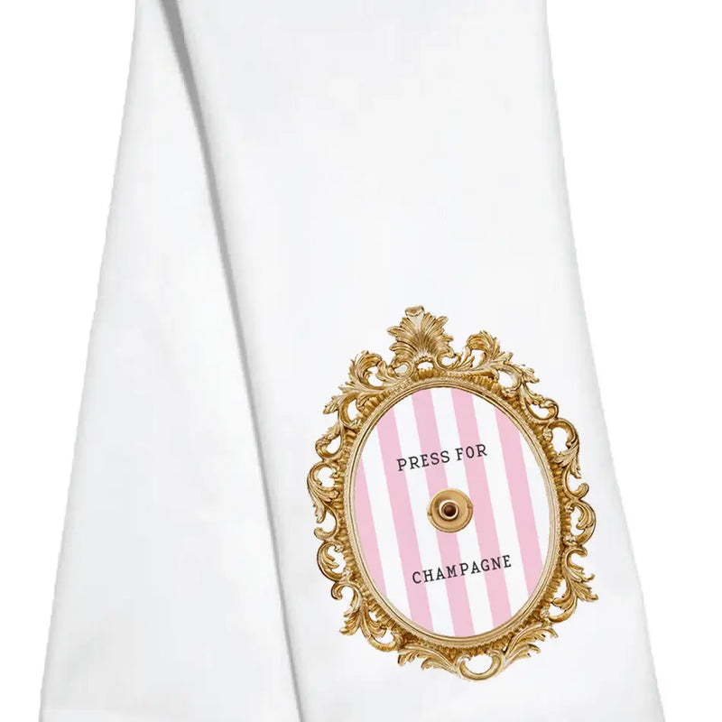 The "Press for Champagne" Decorative Towel