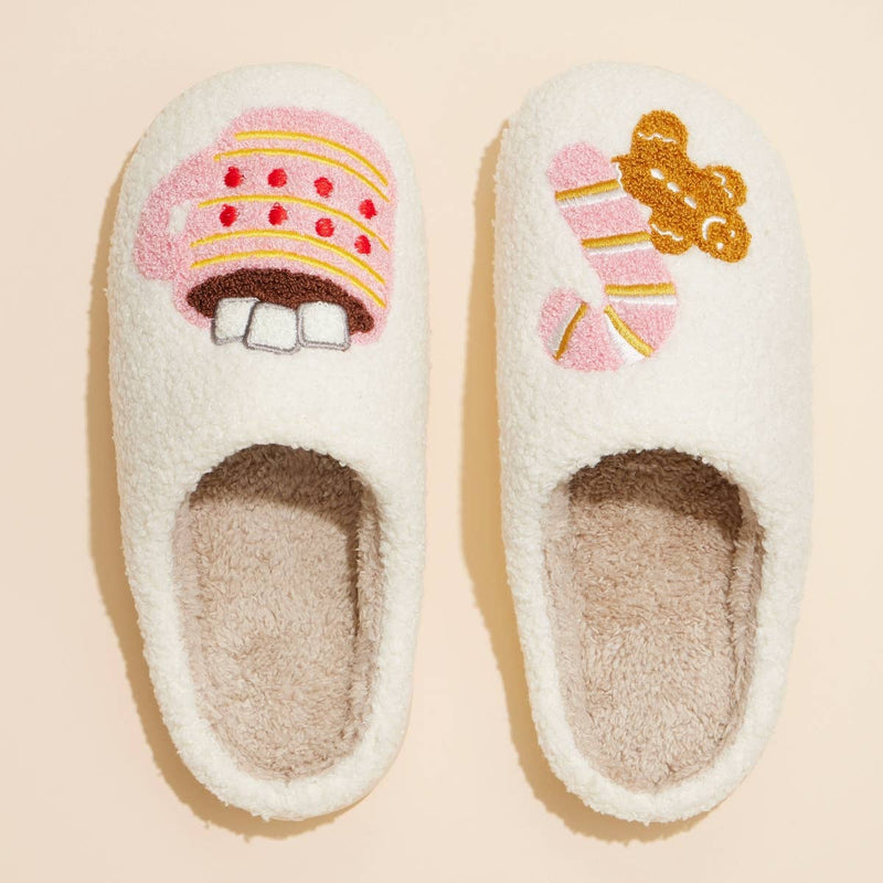 The “Gingerbread & Hot Cocoa” Slippers