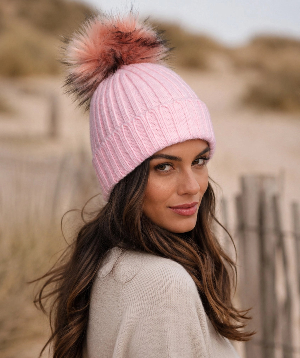 The "Pretty in Pink" Pom-Pom Hat