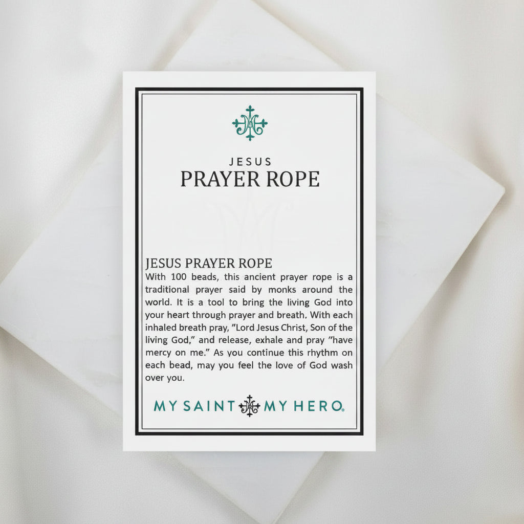 The "Jesus Prayer Rope" Rose Quartz by My Saint My Hero