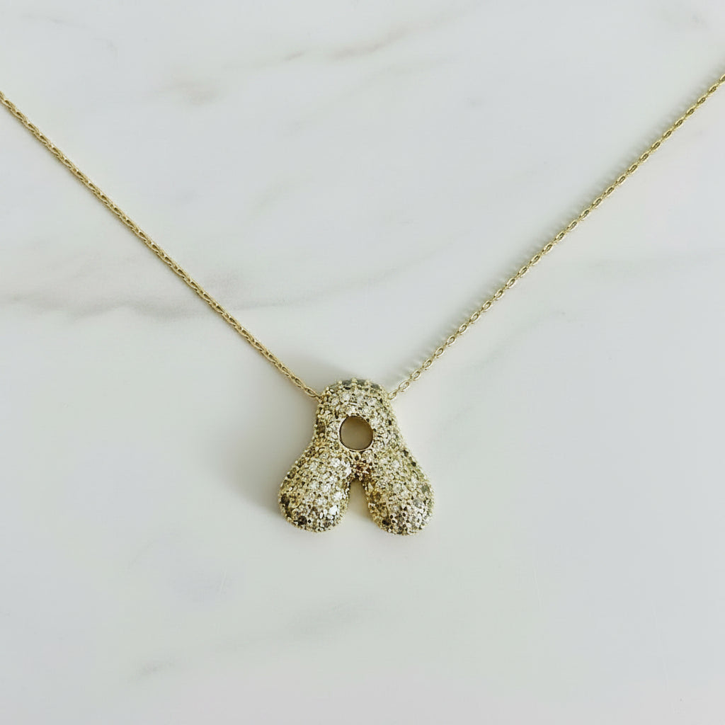 The "Crystal Bubble" Initial Necklace