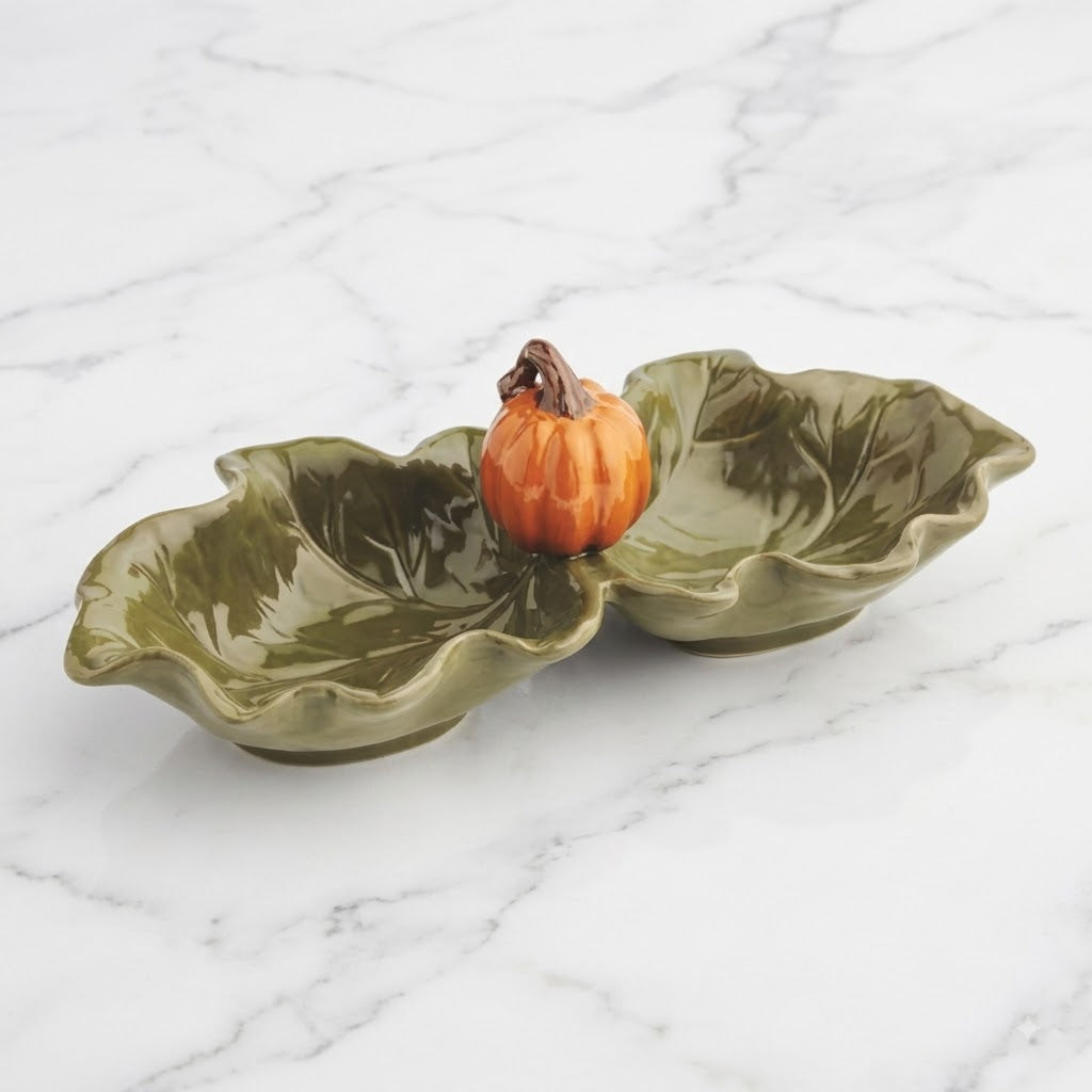 The "Pumpkin" Double Tidbit Tray
