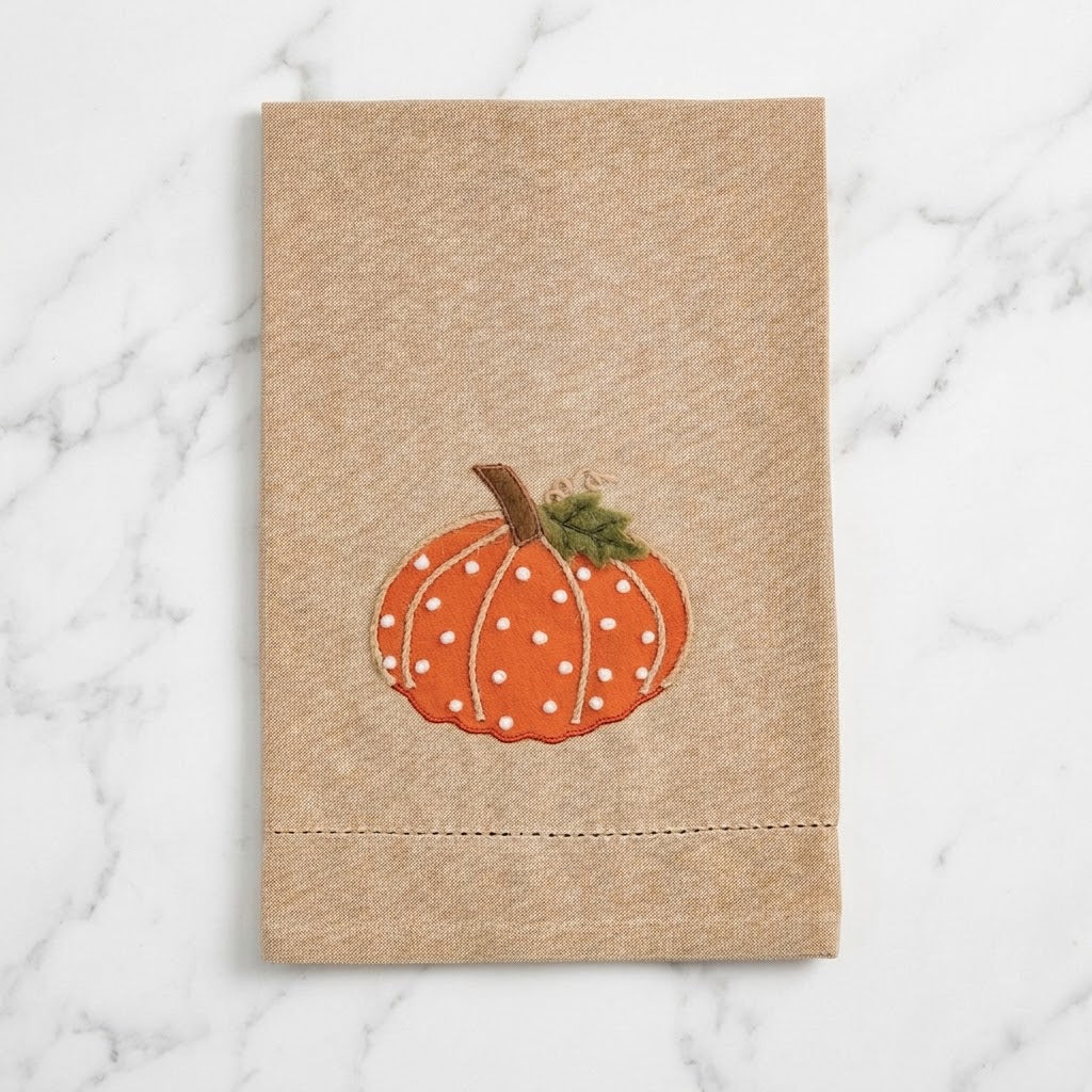 The "Pumpkin" French Knot Decorative Towel