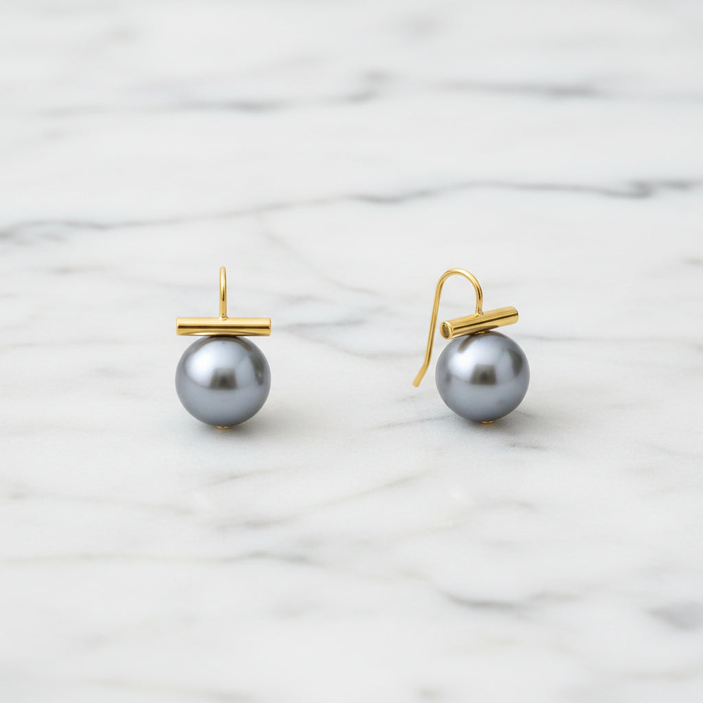 The "Petite +Sweet Pebble Pearls Baby" Earrings by CC & Co Catherine Canino