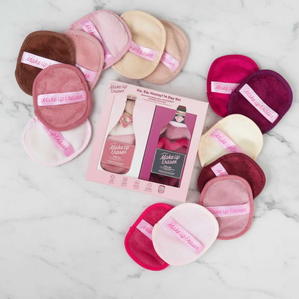 The "Sip Sip Horray!" 14 Day Gift Set Makeup Eraser