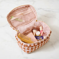 The "Maple Gingham" Cosmetic Pouch