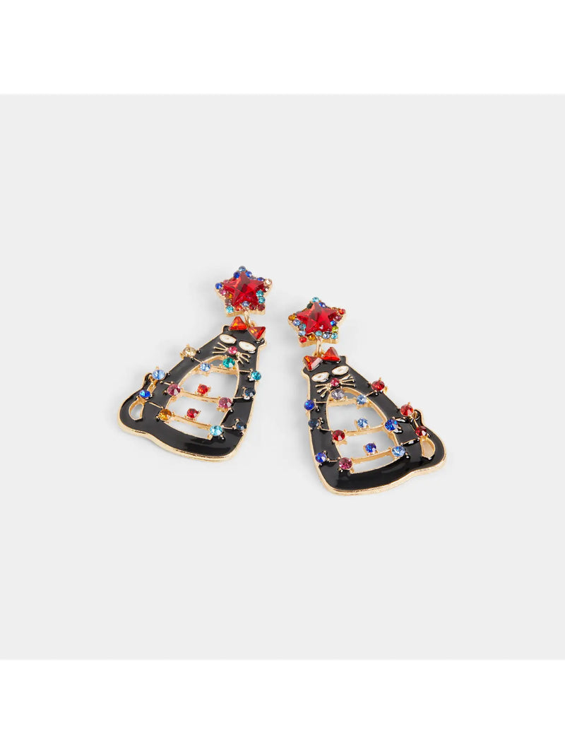 The "Christmas Cat" Earrings