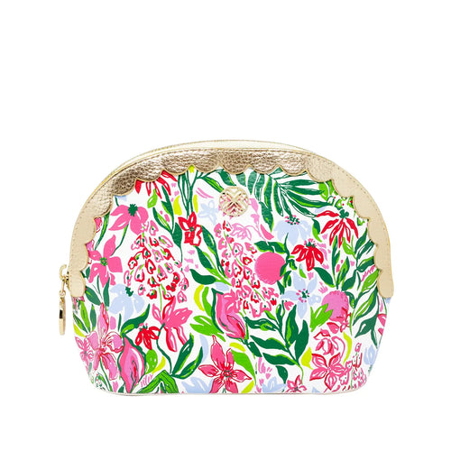 The "Glowing Gardens & Feeling Poppy" Scallop Pouch Set by Lilly Pulitzer