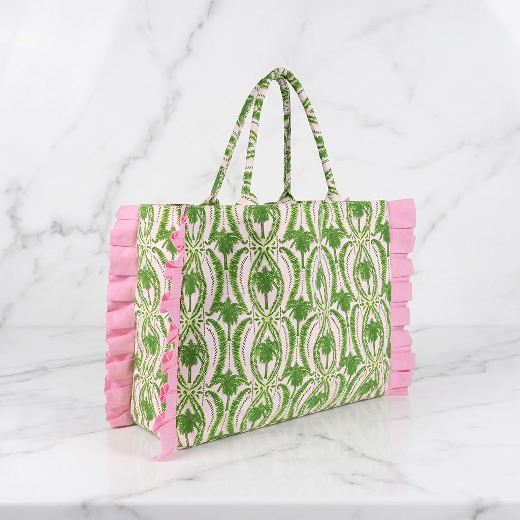 The "Estoril" Ruffle Tote by Lilly Pulitzer