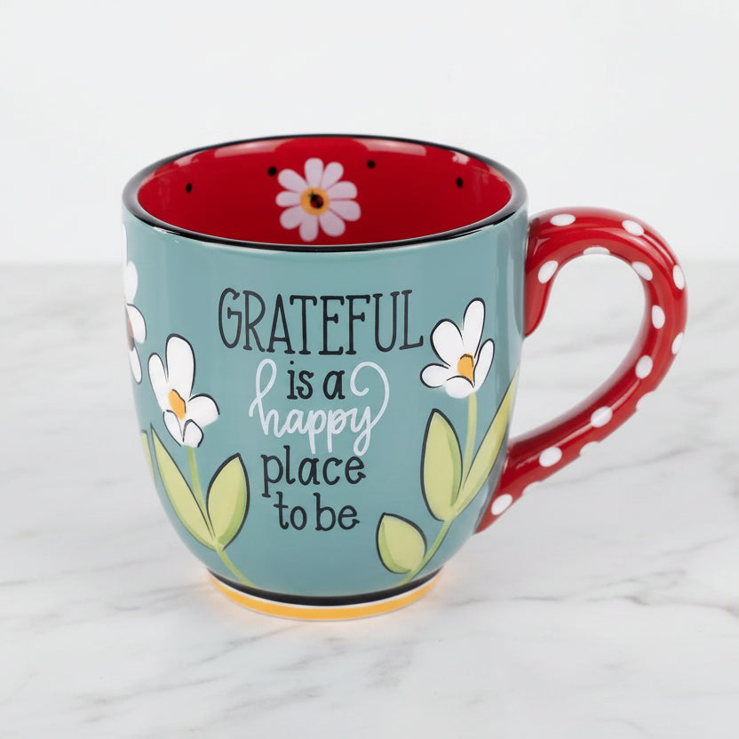 The "Grateful is a Happy Place to Be" Mug