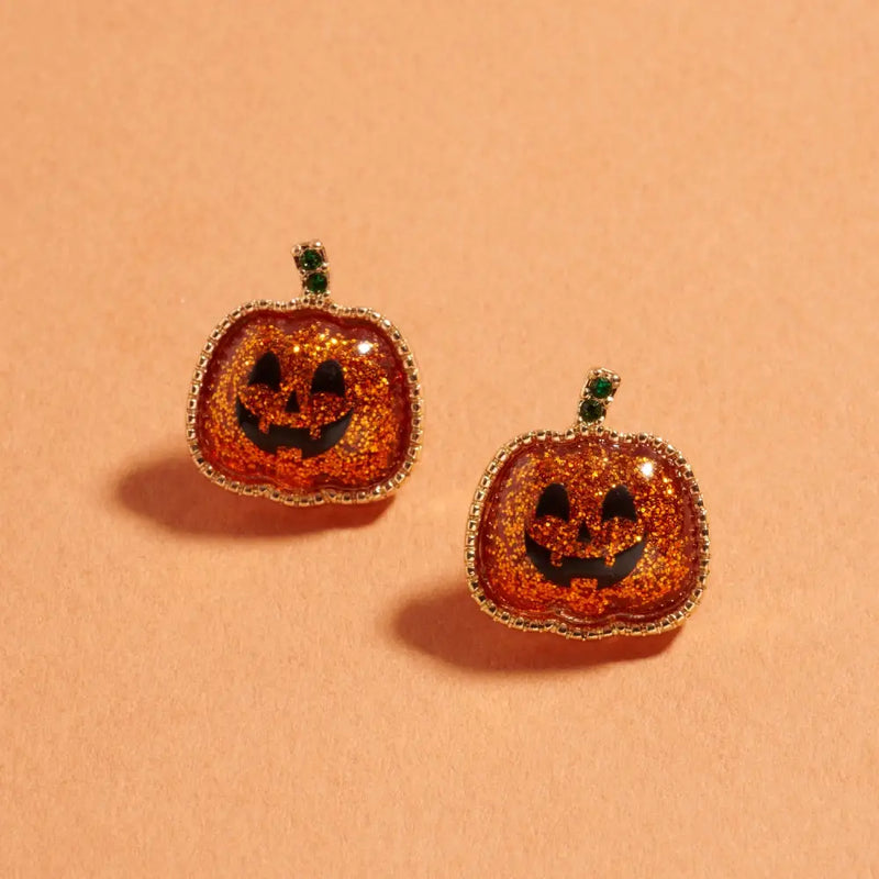 The "Glitter Pumpkin" Earrings