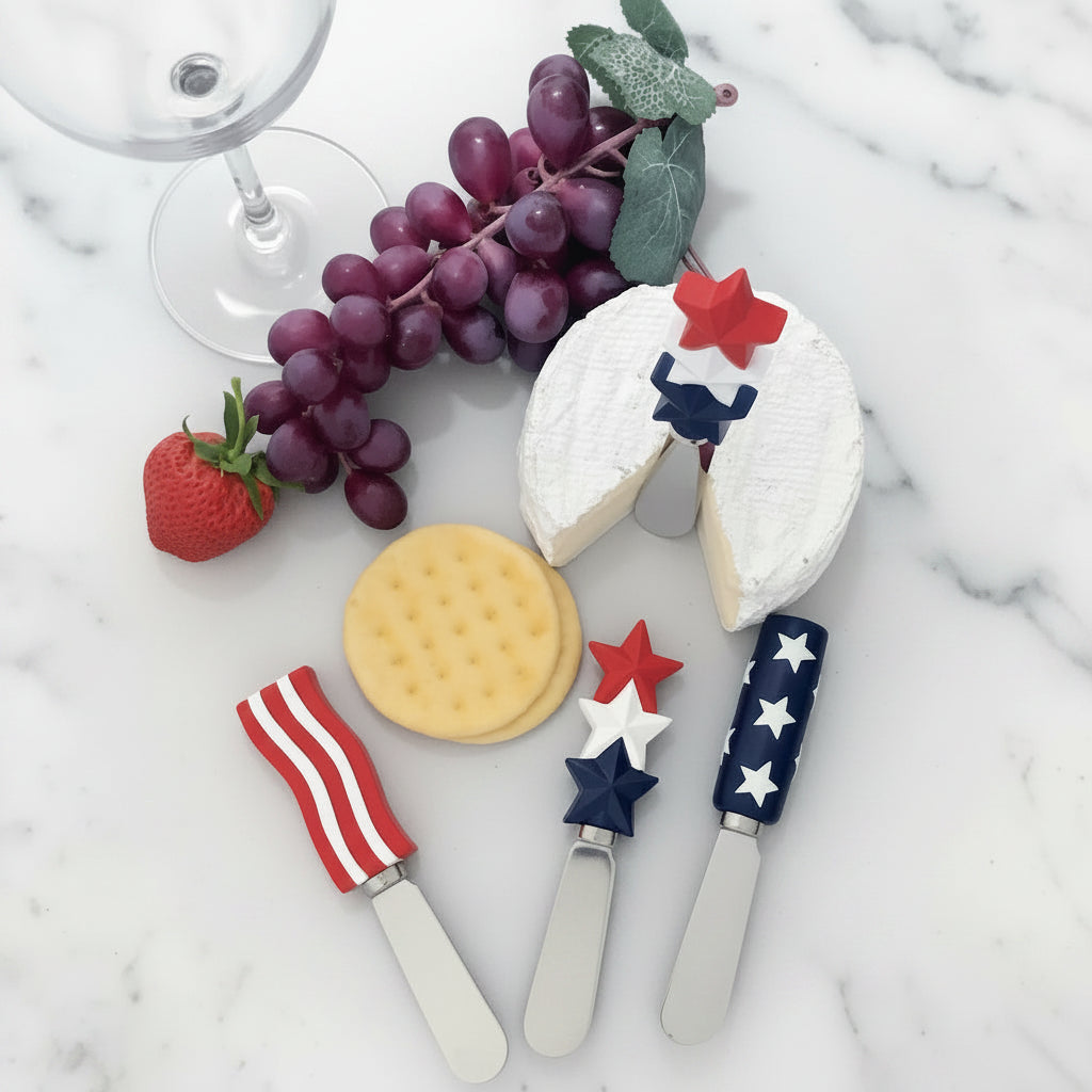 The "American Flag" Cheese Spreader Set