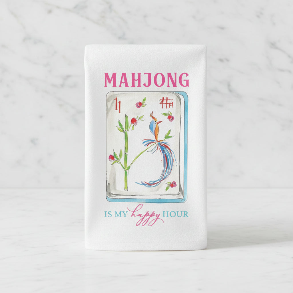 The "Mahjong is My Happy Hour" Decorative Towel