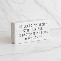 The "Half Block" Scripture Stone Art