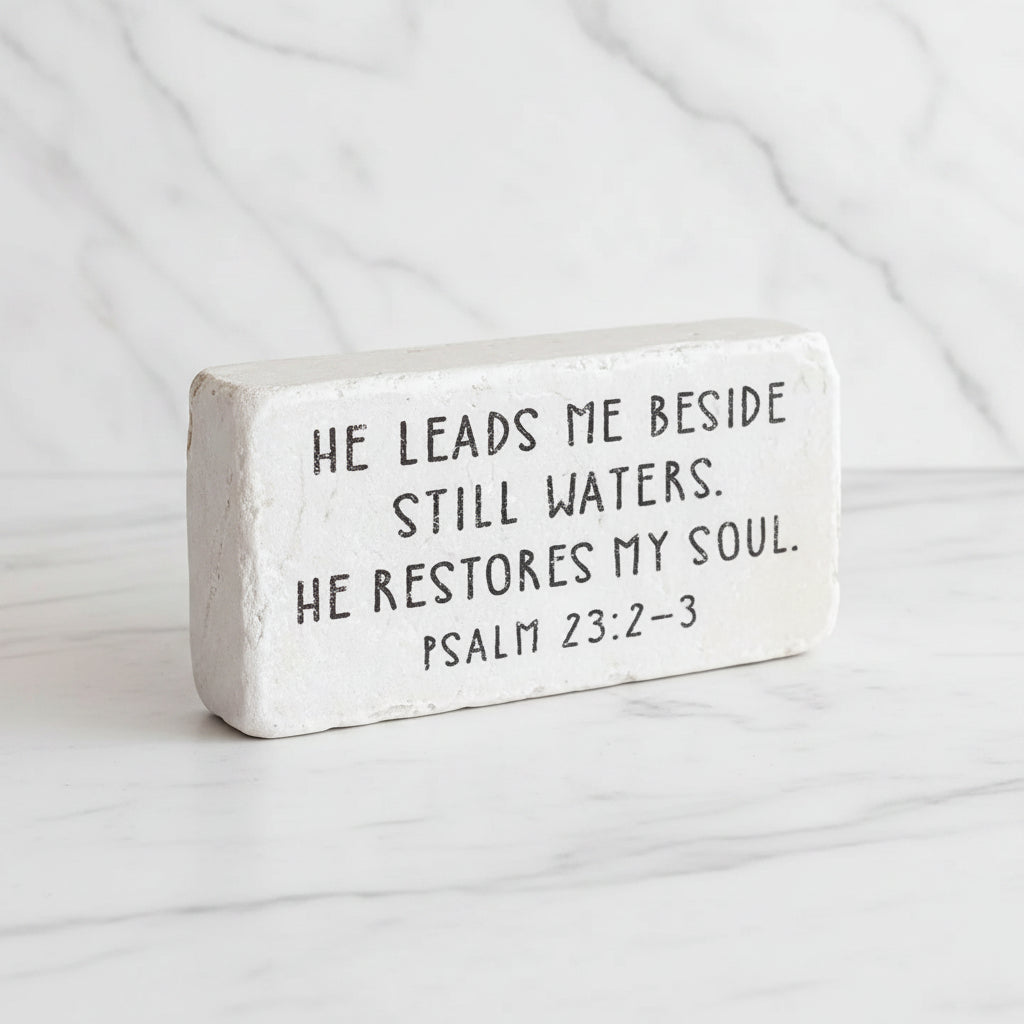 The "Half Block" Scripture Stone Art