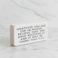 The "Half Block" Scripture Stone Art