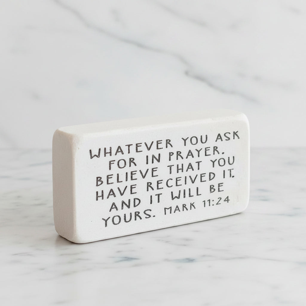 The "Half Block" Scripture Stone Art