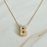 The "Crystal Bubble" Initial Necklace