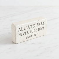 The "Half Block" Scripture Stone Art
