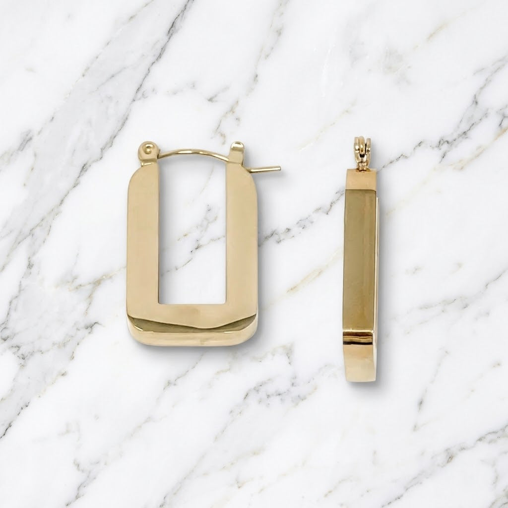 The "Modern U Hoop" Earrings