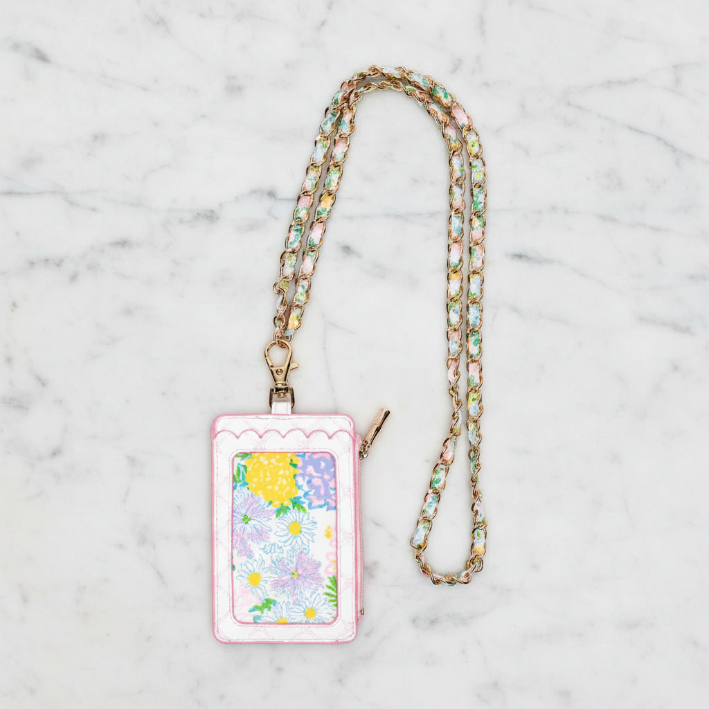 The "Lilly Garden" Zip Lanyard ID by Lilly Pulitzer