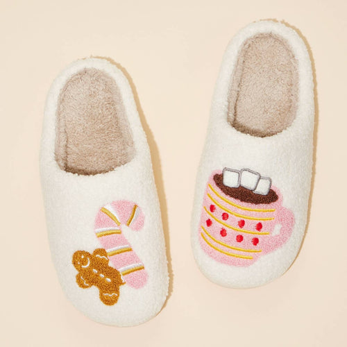 The “Gingerbread & Hot Cocoa” Slippers